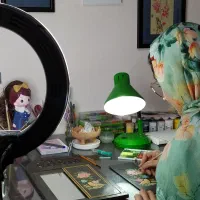 اموزش نگارگری و قاب آیینه سنتی