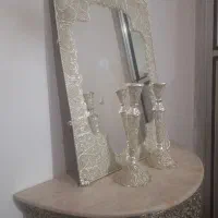 آیینه شمعدان طرح نقره