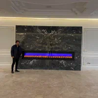 شومینه برقی در سنگ اسلب