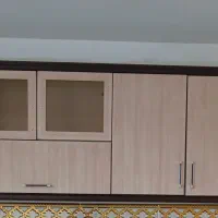 کابینت بدنه فلزی درب ها ام دی اف به رنگ نسکافه ای