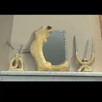 اینه و شمعدان پاپیه ماشه