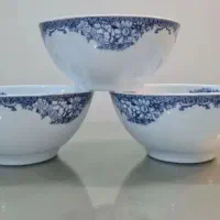 پیاله و کاسه آبگوشت آنتیک چینی قلم آبی ا آجیل ماست