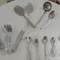 ست ۵۸ پارچه قاشق و چنگال و وسایل سرو برند یونیک