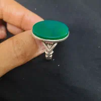 انگشتر نقره عقیق سبز