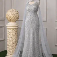 لباس شب نقره ای