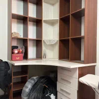 کتابخانه کشو دار ام دی اف و استند گل