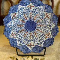 بشقاب مینا کاری مسی