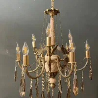 لوستر لوله ای فرشته ۹ شاخه تعویض لوستر کهنه با نو