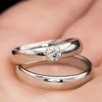 مناسب حلقه ازدواج نقره روکش طلاسفید