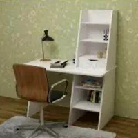 میز تحریر کتابخونه دار رنگ سفید