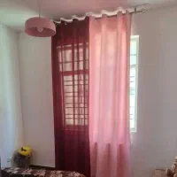 لوستر چراغ آویز مدرن و پرده ست