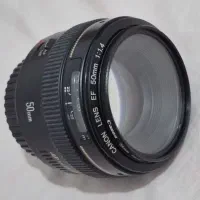 لنز پرایم canon EF 50mm F1.4 usm در حد نو