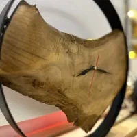 ساعت دیوار چوب و فلز