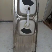 سینک جفتلگن و زیر سینک upvc نو