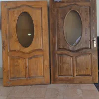 دو لنگه درب چوب راش و روسی
