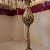 گلدان برنزی اصل با ظرف اجیل خوری