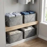 باکس نظم دهنده لباس مدل جمع شو بسته 4تایی سرخابی