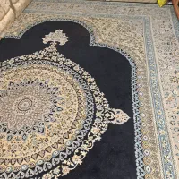 فرش ماشینی زمینه سرمه ای