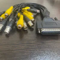 کابل رابط DVR هشت کانال DB25 به 8 BNC و 8 RCA