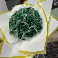 گل ارایی باکس کادو گل مصنوعی ربانی و دسته گل عروس