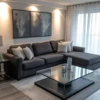 ۶۰متر/فول امکانات/سالن پرده خور/باقابلیت ۲خواب