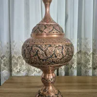 ظرف عتیقه مسی نفیس دست‌ساز