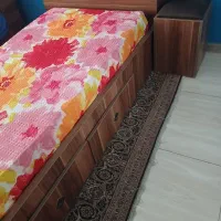 تختخواب تک نفره ام دی اف با ۳ کشو و یک عدد پا تختی