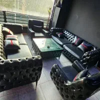 مبل چستر 8 نفره با پارچه خارجی در حد نو