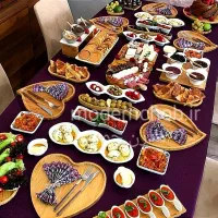 ظروف آشپزخانه چوبی +کاسه پیاله