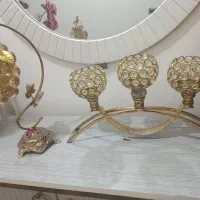 یه عددجا شمعی و انگور طلای کریستالی