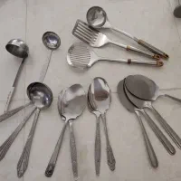 قاشق و چنگال و ملاقه و کفگیر و....