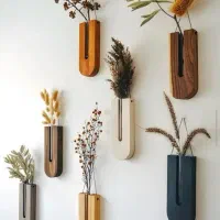 فروش گلدان شیشه ای دو مدل آویزی آهنربایی