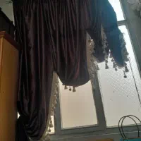 والان ساتن پرده قهوه ای
