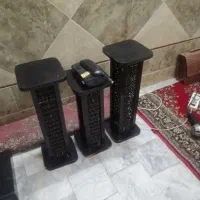سه عدد پایه چوبی دکوری کنارمبل وتلویزیونی