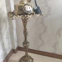 سرویس گلدون و تلفن و پایه تلفن برنز قدیمی ۳۰ ساله