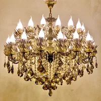 لوستر۳۰شعله برنجی/بازار فرش و مبل نعمت اباد