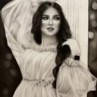 طراحی چهره سیاه قلم
