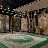 فرش گوهرشاد‌ کد۵۰۰۳۲سبزابی/طرح حوض نقره