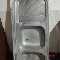 فروش سینک دو کاسه 50در120 سینی راست در حد..