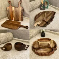ظروف چوبی/سینی چوبی/تخته گوشت/اردوخوری/میوه خوری