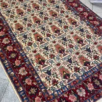 فرش دستبافت 4متری گلدانی ورامین گل ابریشم