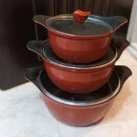 سرویس قابلمه خوش رنگ کاملا نو