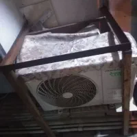 حفاظ پایه کولر پنجره‌ای   با نبشی اهنی
