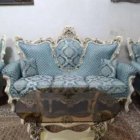 مبلمان سلطنتی 9 نفره در حد جهیزیه تمام چوب راش