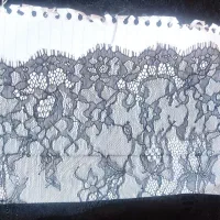 پارچه دانتل فرانسوی مشکی جت بلک