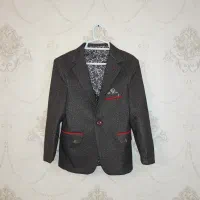 کت تکی اسپرت شکلاتی طرح دار . استفاده نشده