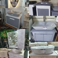روشویی کابینتی طوسی دیواری کد۰۱۵