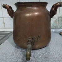 کتری شیردار و ظروف مسی دیگر