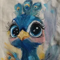 توت بگ نقاشی روی ‌پارچه.
