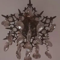 دو عدد لوستر برنجی بسیارمرغوب وزیبا